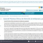 Guía de Práctica Clínica de Atención al embarazo y puerperio (MSSSI)